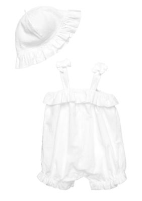 Little Me Dancing Butterflies Sunsuit With Hat