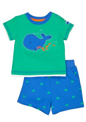 Little Me Wale Short Set