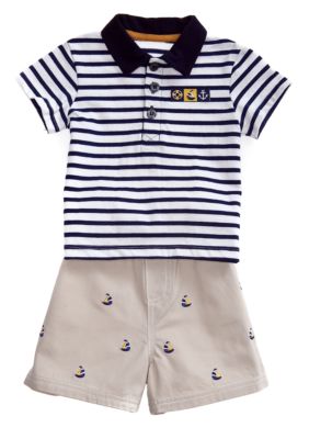 Little Me Sailboat Short Set