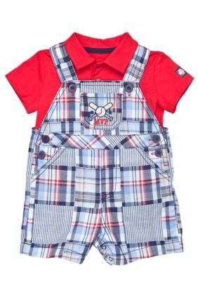 Little Me Baseball Shortall Set