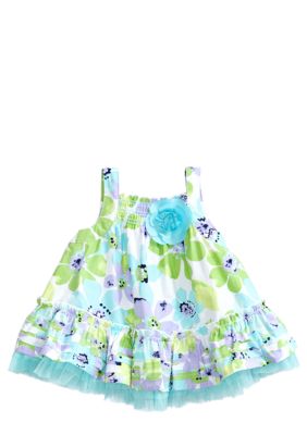 Little Me Tropical Floral Print Dress