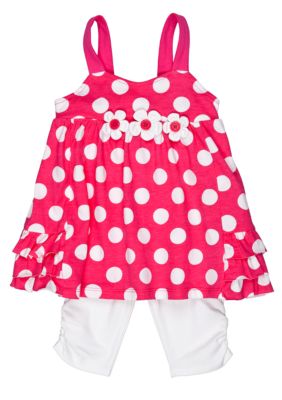 Little Me Polka Dot Capri Set