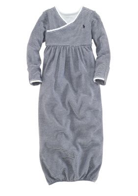 Ralph Lauren Childrenswear Navy Stripe Gown