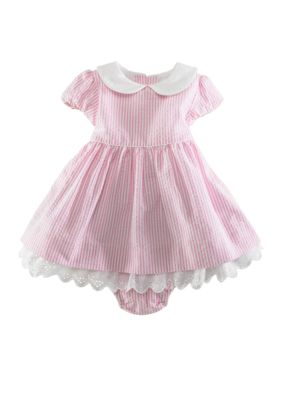 Ralph Lauren Childrenswear Helene Seersucker Dress - Newborn