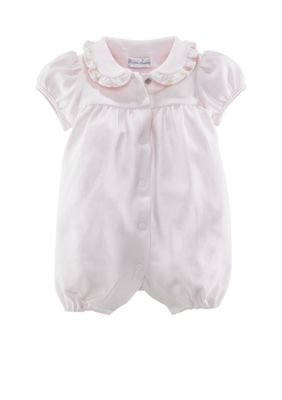 Ralph Lauren Childrenswear Double Knit Ruffle Floral Bubble - Newborn