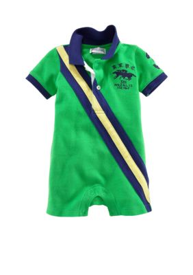 Ralph Lauren Childrenswear Banner Polo Sports Shortall - Newborn