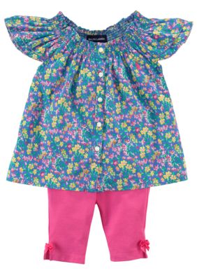 Ralph Lauren Childrenswear Floral Tunic Pant Set