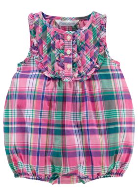 Ralph Lauren Childrenswear Madras Bubble Romper