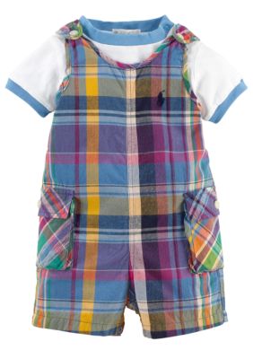 Ralph Lauren Childrenswear Madras Shortall and Tee Set
