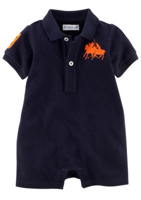 Ralph Lauren Childrenswear Dual Match Embroidered Shortall