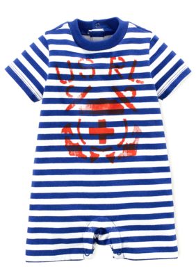 Ralph Lauren Childrenswear Anchor Graphic Striped Shortall
