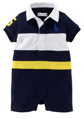 Ralph Lauren Childrenswear Pieced-Stripe Sporty Shortall