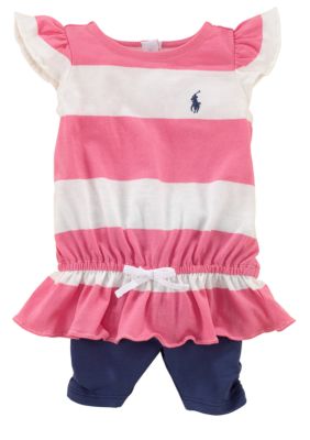 Ralph Lauren Childrenswear Striped Top and Legging Set