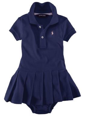 Ralph Lauren Childrenswear Infant Girl Stretch Mesh Polo Dress