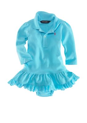 Ralph Lauren Childrenswear Long Sleeve Alexina Polo Dress - Infant