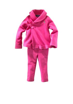 Ralph Lauren Childrenswear Auriel Shawl Collar Fleece Set - Infant
