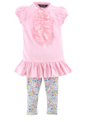 Ralph Lauren Childrenswear Pink Floral Legging Set