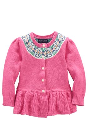 Ralph Lauren Childrenswear Pink Cardigan