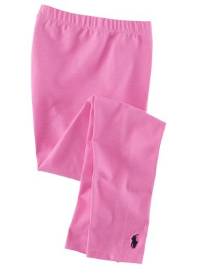Ralph Lauren Childrenswear Pink Solid Legging
