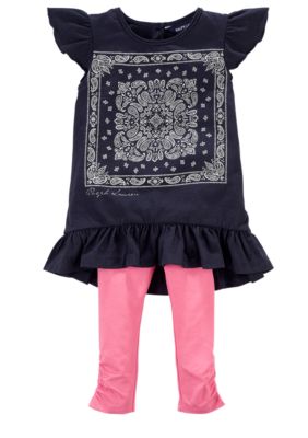 Ralph Lauren Childrenswear Bandanna Tee and Legging Set