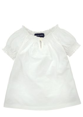 Ralph Lauren Childrenswear Floral Embroidered Peasant Top