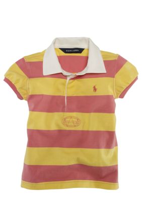 Ralph Lauren Childrenswear Striped Rugby Shirt Toddler Girls