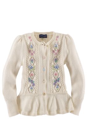 Ralph Lauren Childrenswear Floral Embroidered Cardigan Toddler Girls