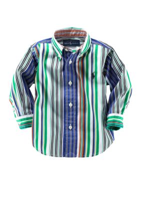 Ralph Lauren Childrenswear Long Sleeve Poplin Blake - Infant