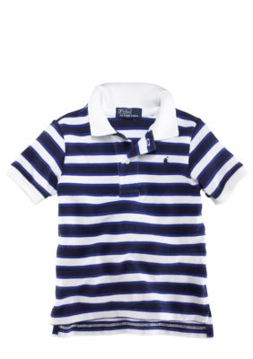 Ralph Lauren Childrenswear Infant Striped Mesh Polo