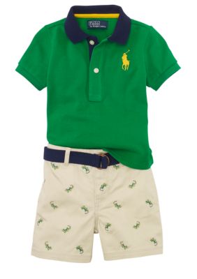Ralph Lauren Childrenswear Alligator Print Short Set