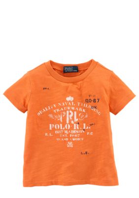 Ralph Lauren Childrenswear Nautical Polo Logo Screenprint Tee
