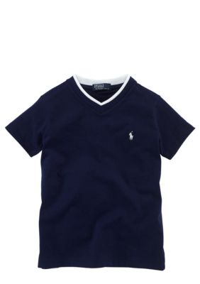 Ralph Lauren Childrenswear V-Neck Tee Toddler Boys