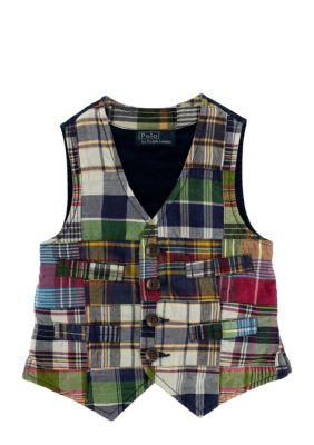 Ralph Lauren Childrenswear Patchwork Madras Vest Toddler Boys