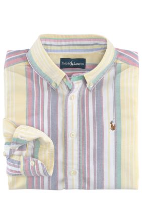 Ralph Lauren Childrenswear Striped Oxford Blake Button-Down Shirt Toddler Boys