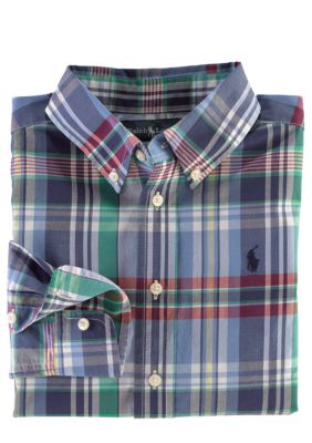 Ralph Lauren Childrenswear Plaid Button Front Woven Shirt Toddler Boys