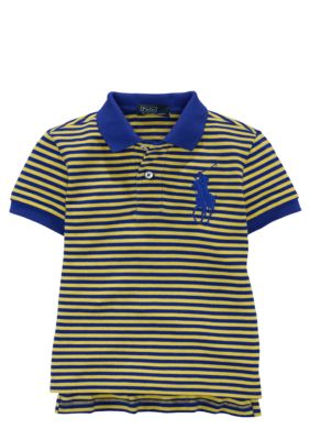 Ralph Lauren Childrenswear Striped Big Pony Mesh Polo Toddler Boys