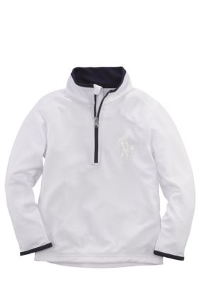 Ralph Lauren Childrenswear White Half-Zip Pullover