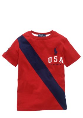 Ralph Lauren Childrenswear USA Banner Tee Toddler Boy