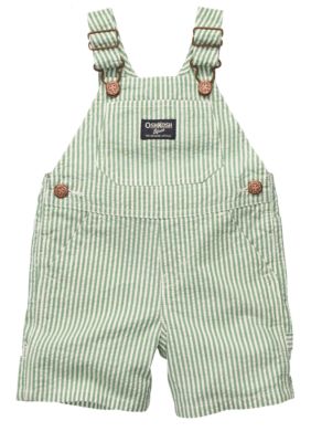 OshKosh B'gosh Green Seersucker Shortalls