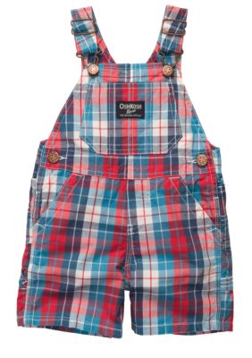 OshKosh B'gosh Red Plaid Oxford Shortalls