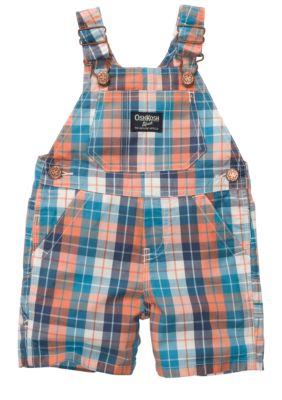 OshKosh B'gosh Plaid Oxford Shortalls
