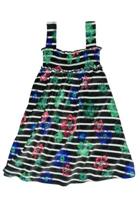OshKosh B'gosh Floral Navy and White Tank Dress Toddler Girl