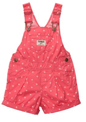 OshKosh B'gosh Polka Dot Shortalls Toddler Girls