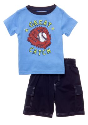 Kids Headquarters Baseball 2-Piece Short Set