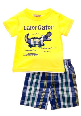 Kids Headquarters Gator 2-Piece Short Set