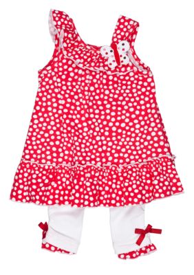Kids Headquarters Butterfly Dot Capri Legging Set