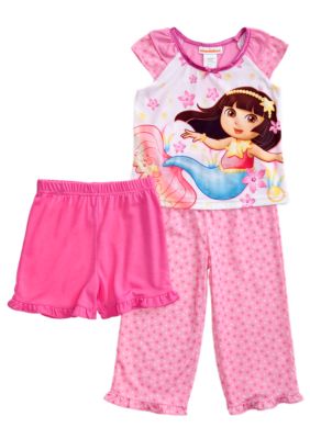 Dora the Explorer Mermaid 3-piece Pajama Set Toddler Girls