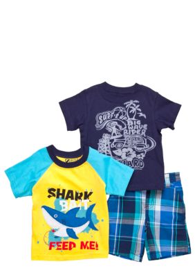 Nannette 3-Piece Shark Feed Me Short Set