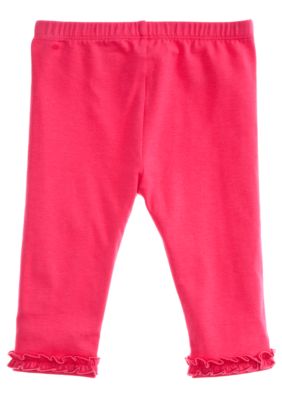 J Khaki Ruffled Ankle Legging Infant Girls