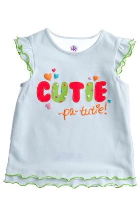 J Khaki Cutie Novelty Tee Toddler Girls